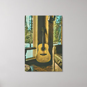 Guitarist birthday gift leinwanddruck