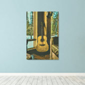 Guitarist birthday gift leinwanddruck (Insitu (Holzboden))