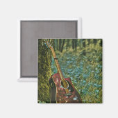 Guitarist birthday gift magnet (Vorderseite/Rückseite)