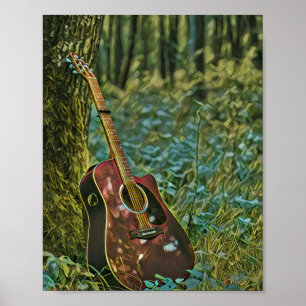 Guitarist birthday gift poster