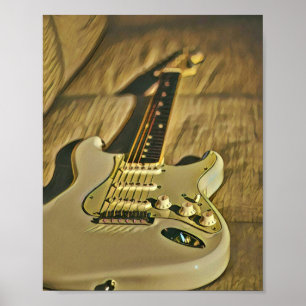 Guitarist birthday gift poster