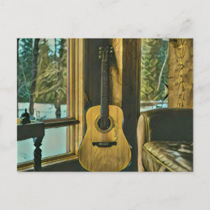 Guitarist birthday gift postkarte