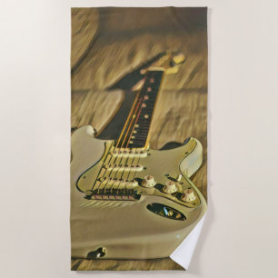 Guitarist birthday gift strandtuch