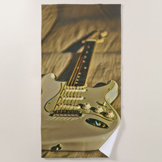 Guitarist birthday gift strandtuch (Vorderseite)
