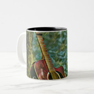 Guitarist birthday gift zweifarbige tasse