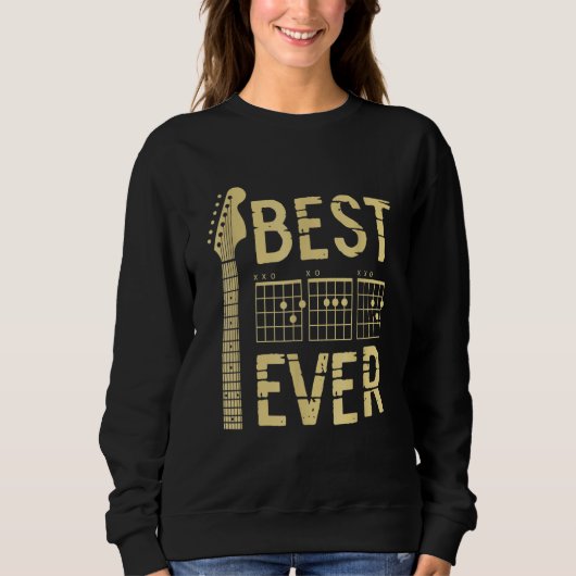 Guitarist Father Best Dad Ever DAD Chord  Guitar 1 Sweatshirt (Vorderseite)