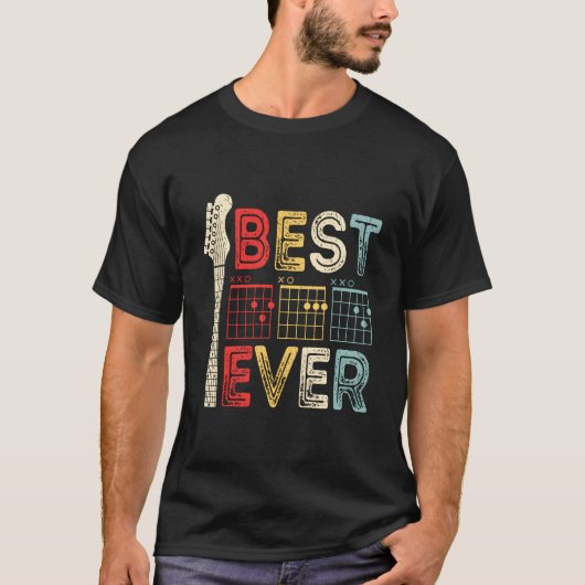 Guitarist Father'S Day Best Dad Ever Dad Chord Gui T-Shirt (Vorderseite)