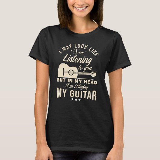 Guitarist Gift Guitars Saying T-Shirt (Vorderseite)