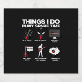 Guitarist Guitar Addicted Guitarist Music Birthday Bierflaschenetikett (Einzelnes Label)