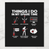 Guitarist Guitar Addicted Guitarist Music Birthday Weinetikett (Einzelnes Label)