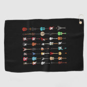 Guitarist Guitar Musical Instrument Rock and Roll Golfhandtuch (Horizontal)