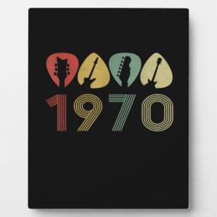 Guitarist Guitar Pick 1970 Guitarist Birthday Fotoplatte
