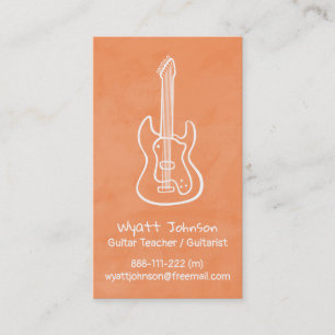 Guitarist Guitarist Business Cards Visitenkarte