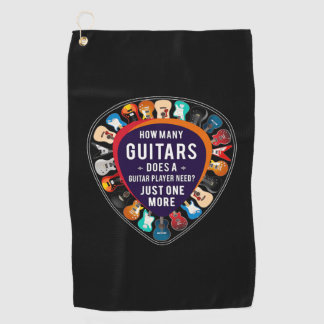 Guitarist How Many Guitars Birthday Golfhandtuch