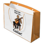 Guitarist Playing Guitar Birthday Große Geschenktüte (Rückseite Schrägansicht)