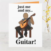 Guitarist Playing Guitar Birthday Karte (Gelbe Blume)