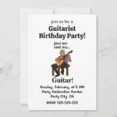 Guitarist Playing Guitar Birthday Party Einladung (Vorderseite)