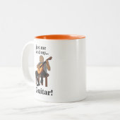 Guitarist Playing Guitar Zweifarbige Tasse (Vorderseite Links)