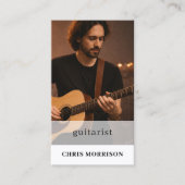 Guitarist QR Code Photo Visitenkarte (Vorderseite)