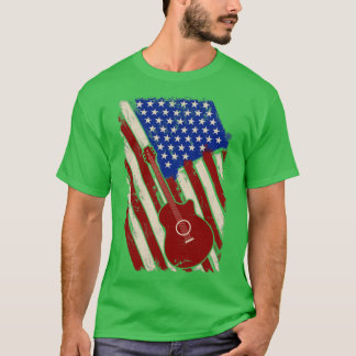 Guitarrist der amerikanischen Flagge T-Shirt