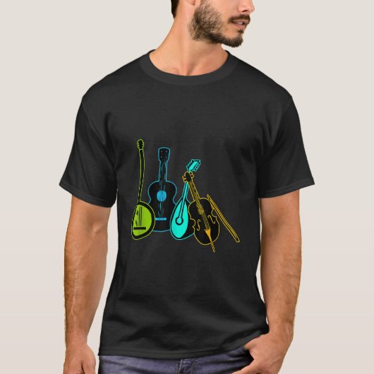 Guitars Banjos Fiddle Mandolin 1 T-Shirt (Vorderseite)