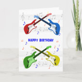 Guitars Birthday Card Karte (Vorderseite)
