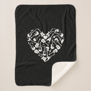 Guitars Heart Guitarist Valentinstag Sherpadecke