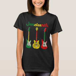 Guitars Juneteenth 1865 Gitarrenspieler Lover T-Shirt