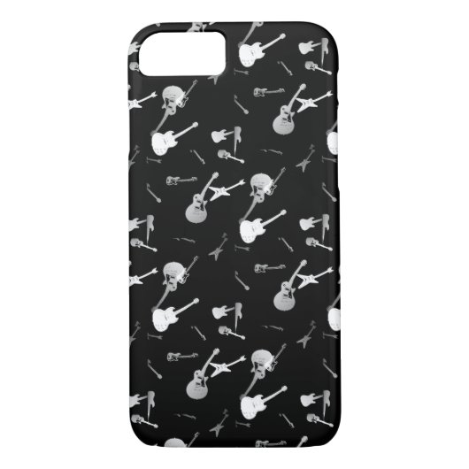 Guitars Rock Schwarz-weiß Iphone Fall 3 Case-Mate iPhone Hülle (Rückseite)