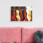 Guitars Wrapped Canvas Leinwanddruck (Insitu (Wohnzimmer))