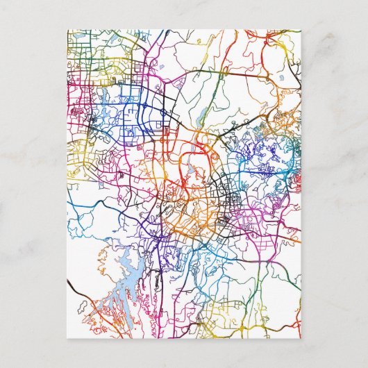 Guiyang China Stadtplan Postkarte (Vorderseite)