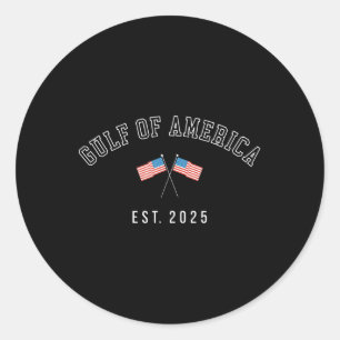 Gul-f Retro of America Est 2025 US-amerikanische F Runder Aufkleber