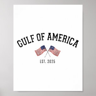 Gul-f Retro von Amerika Est 2025 USA Amerikanische Poster