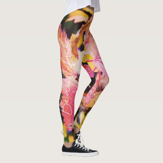 Gula leggings i unik design (Rechts)