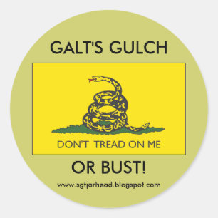 GULCH ODER FEHLSCHLAG GALTS RUNDER AUFKLEBER