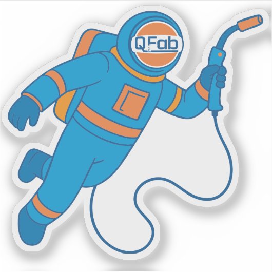 Gulf Astrowelder Qfab Sticker (Vorderseite)