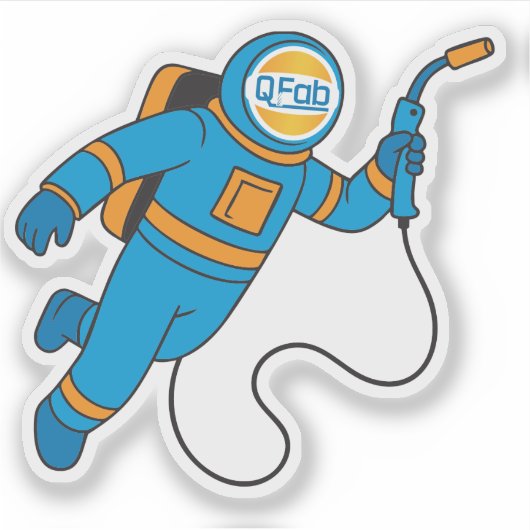 Gulf Astrowelder Qfab Sticker (Vorderseite)