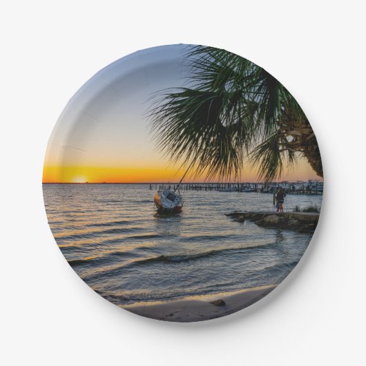 Gulf Breeze Florida Sunset Paper Teller (Vorderseite)