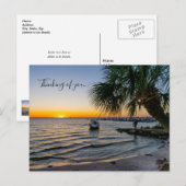 Gulf Breeze Florida Sunset Thinking of U Postcard Postkarte (Vorne/Hinten)