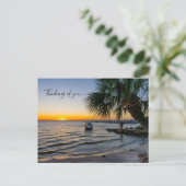 Gulf Breeze Florida Sunset Thinking of U Postcard Postkarte (Stehend Vorderseite)