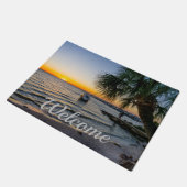 Gulf Breeze Florida Sunset Welcome Doormat Fußmatte (Schrägansicht)