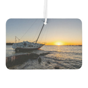 Gulf Breeze Sailboat & Jetty Sunset Air Freshener Autolufterfrischer