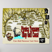 Gulf Coast Pirates Schatzkarte Poster (Vorne)