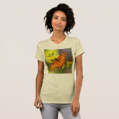 Gulf Fritillary aka Passion Butterfly on Goldenrod T-Shirt (Vorne ganz)