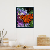 Gulf Fritillary Art Print -20x24 - oder kleiner Poster (Küche)