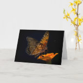 Gulf Fritillary Butterfly Blank Note Card Karte (Gelbe Blume)