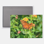 Gulf Fritillary Butterfly Magnet (Vorderseite/Rückseite)
