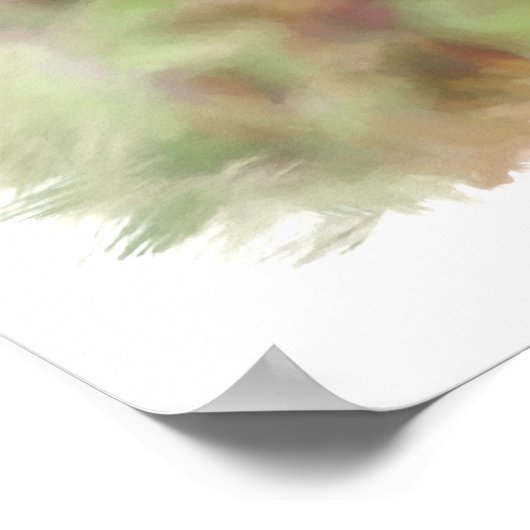 Gulf Fritillon auf Zinnia Aquarelldruck Poster (Ecke)