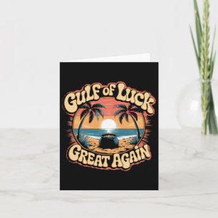 Gulf of Luck St. Patrick's Day Trump Retro Beach T Karte
