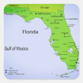 GULF OF MEXICO QUADRATISCHER AUFKLEBER (Vorderseite)
